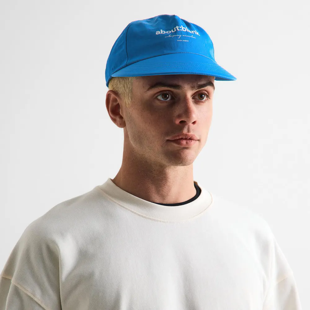 about:blank Men's Baseball Cap in Blue/Ecru, additional product view 3