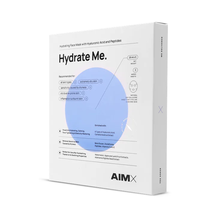 AIMX Moisturising Sheet Mask With Peptides Hydrate Me 25ml