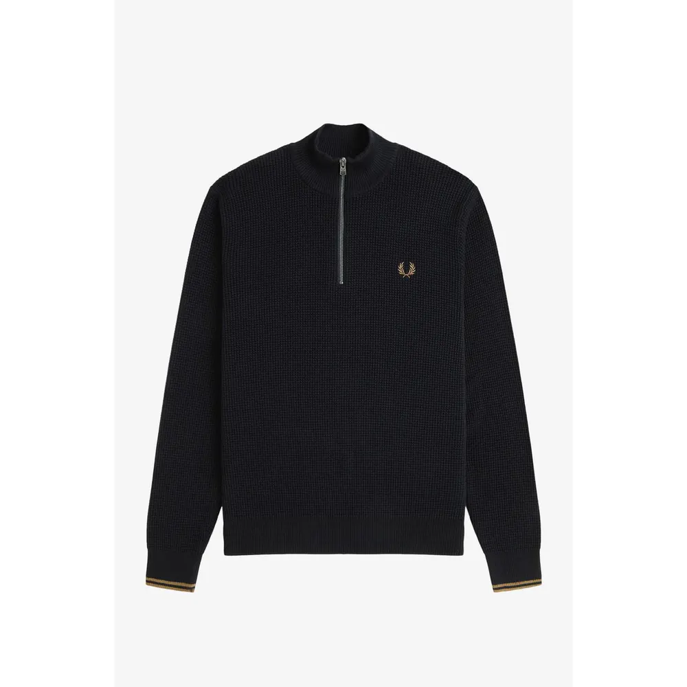 Fred Perry Waffle Stitch Half Zip Jumper