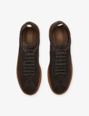 OFFICINE CREATIVE Halo Suede Trainers - EUR 42.5 / 8.5 UK MEN in Dark Brown, additional product view 2