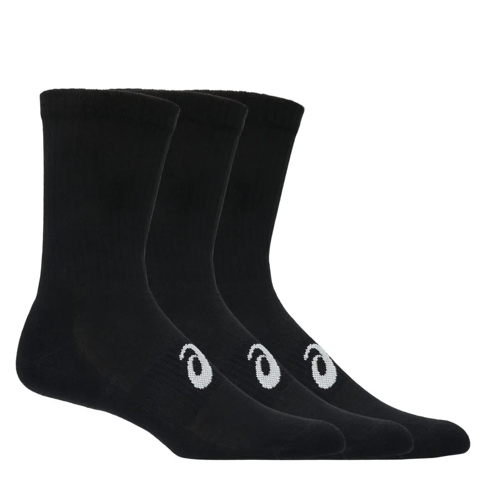 Asics Asics 3 Pack Crew Sock in Black – Accessories