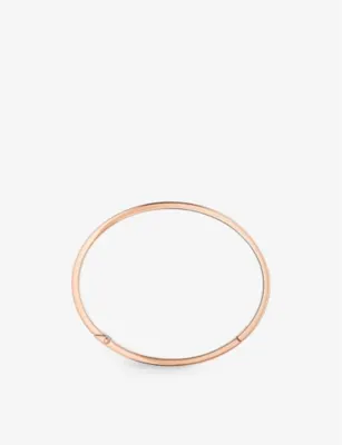 BOUCHERON Quatre Classique small PVD-coated 18ct yellow, white and pink gold and 0.78ct brilliant-cut diamond bangle - 16cm detail 3
