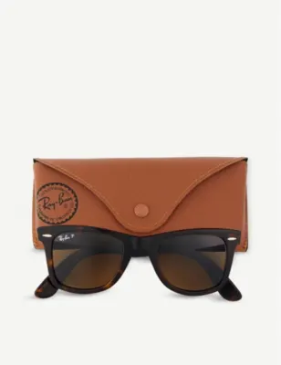 RAY-BAN Tortoiseshell matte finish wayfarer sunglasses RB2132 52 detail 2