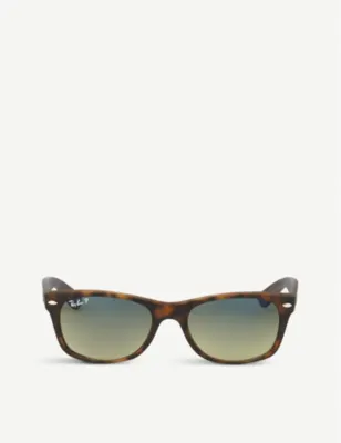 RAY-BAN Tortoiseshell matte finish wayfarer sunglasses RB2132 52