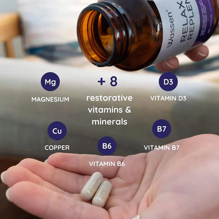 Wassen Relax & Replenish Night Time Multinutrient Capsules, additional product view 2