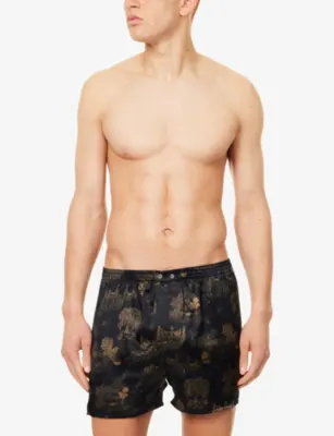 DEREK ROSE Brindisi Classic-Fit Silk Boxer Shorts detail 2