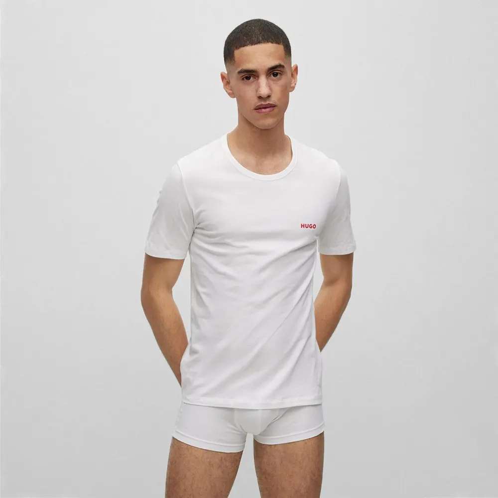 Hugo 3 Pack T Shirts in White, additional product view 2