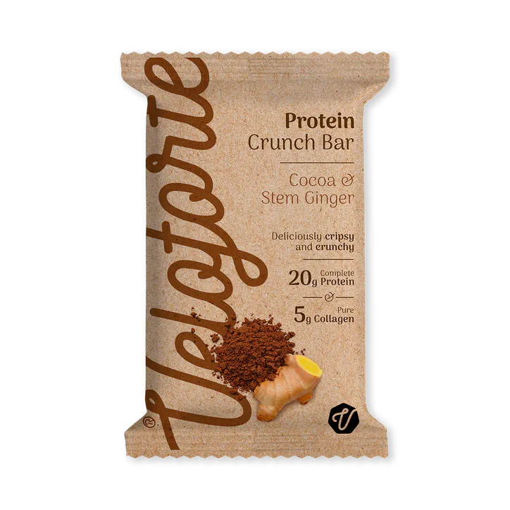 Veloforte Protein Crunch Cocoa & Stem Ginger Bar 68g