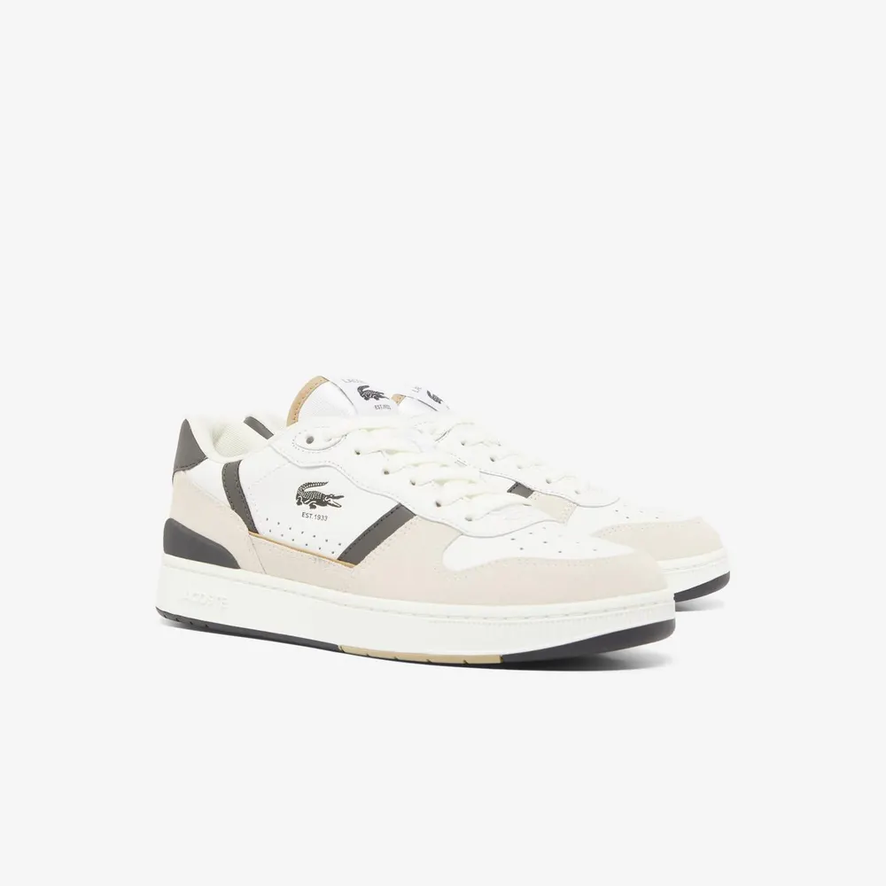 Lacoste T-Clip Set Leather Court Trainers detail 2