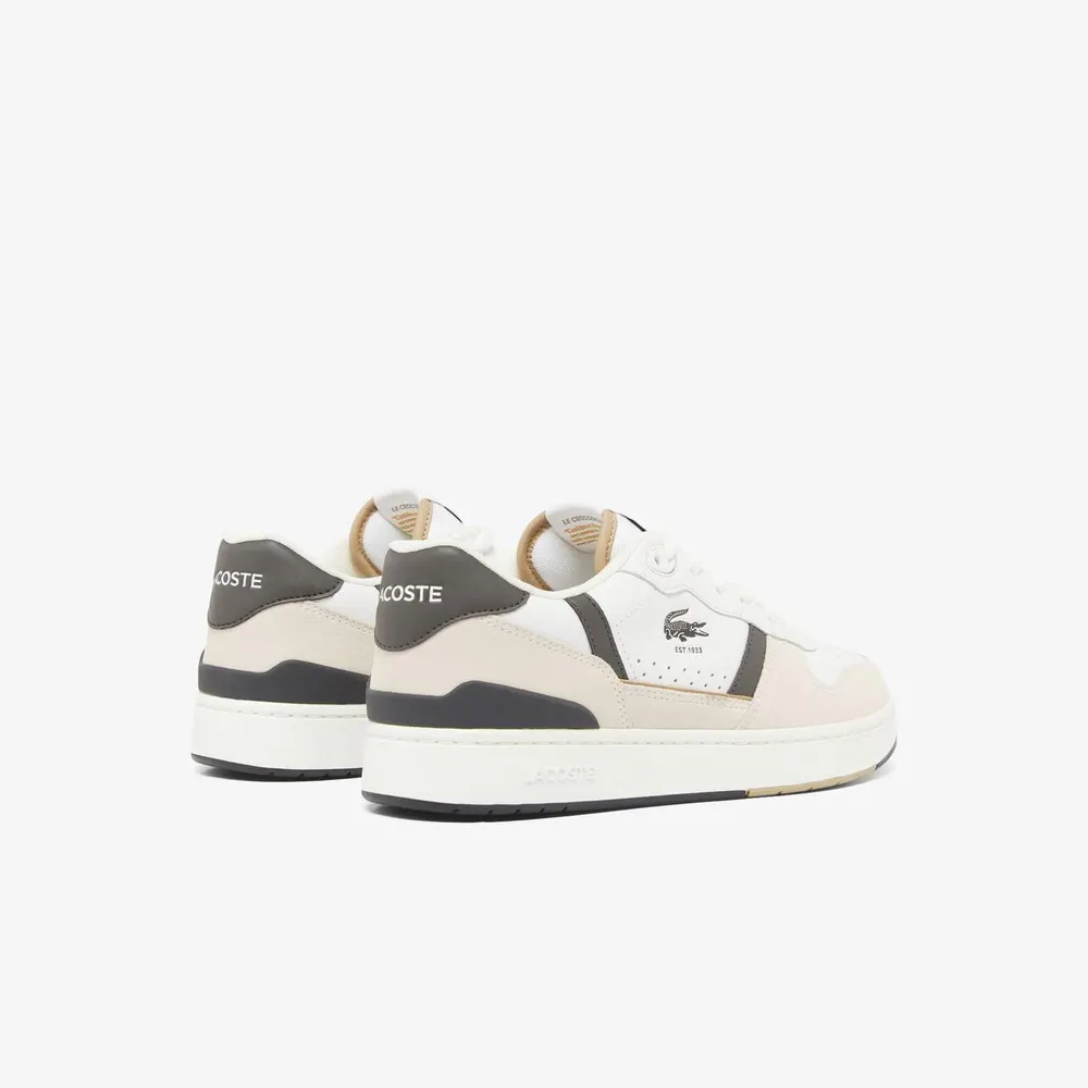 Lacoste T-Clip Set Leather Court Trainers detail 3