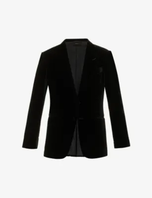 TOM FORD Shelton notched-lapel regular-fit velvet tuxedo jacket