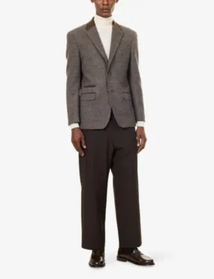 TED BAKER X THE GENTLEMAN Ted Baker x The Gentlemen Puppytooth Single-Breasted Woven Blazer detail 2