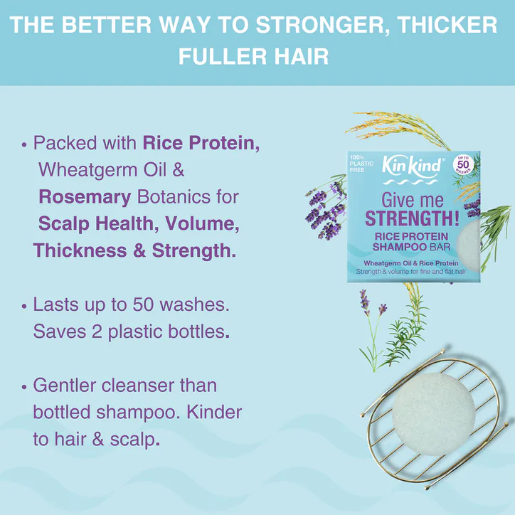 KinKind Give me STRENGTH! Rice Protein Shampoo Bar 50g detail 3