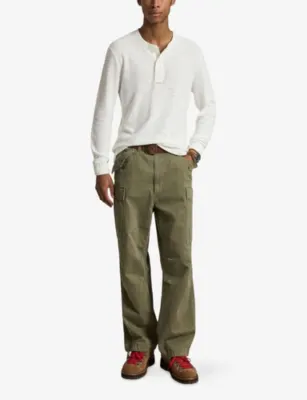POLO RALPH LAUREN Long-Sleeve Cotton Henley Top in NEVIS, additional product view 2
