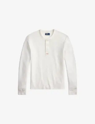 POLO RALPH LAUREN Long-Sleeve Cotton Henley Top in NEVIS – Mens | Knitwear | Jumpers