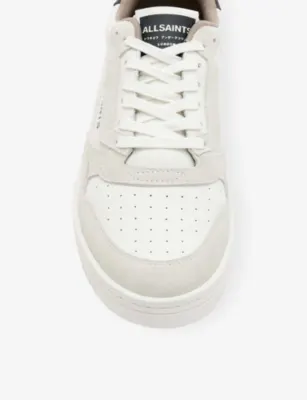 ALLSAINTS Regan Leather Trainers - EUR 43 / 9 UK MEN in CHALK WHITE/BL, additional product view 2