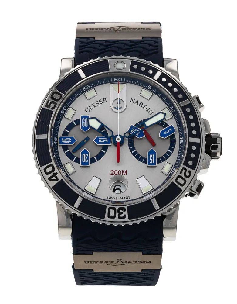Ulysse Nardin Maxi Marine Chronograph 8003-102-3/91 — 2025 — Good in Silver – Pre-owned watches