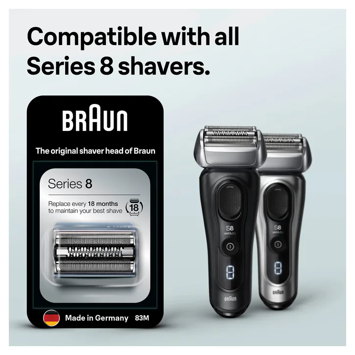 BRAUN Electric Shaver Head Replacement Part 83M, Silver detail 3