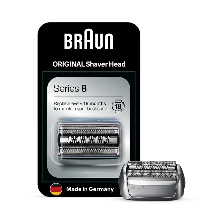 BRAUN Electric Shaver Head Replacement Part 83M, Silver