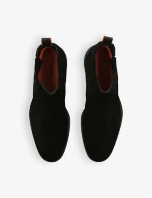 SANTONI Easy flat suede Chelsea boots - EUR 39 / 5 UK MEN detail 2