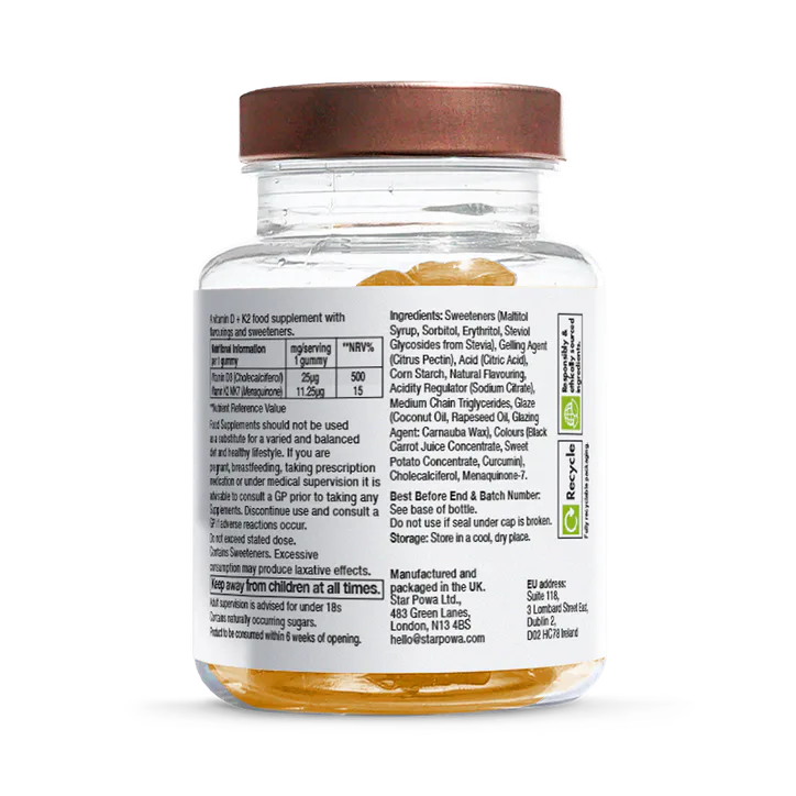 Starpowa Vit D + K2 25µg 30 Gummies detail 2