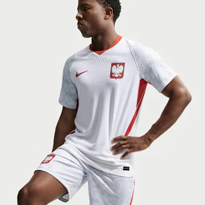 Nike Poland 2026 Match Home Men's Nike Aero-FIT Football Authentic Shirt - White/Field Silver/Sport Red