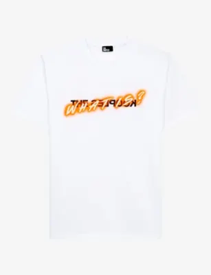 THE KOOPLES What Is? brand-print cotton-jersey T-shirt - WHI01 detail 2