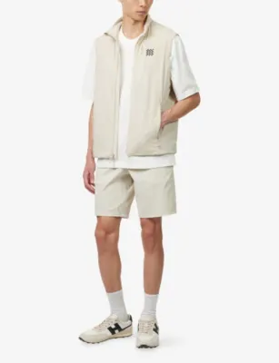 MANORS Branded Padded Shell Gilet in IVORY, additional product view 2