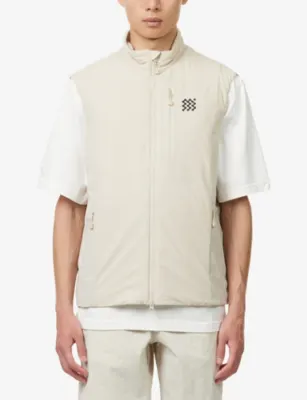 MANORS Branded Padded Shell Gilet in IVORY, additional product view 3