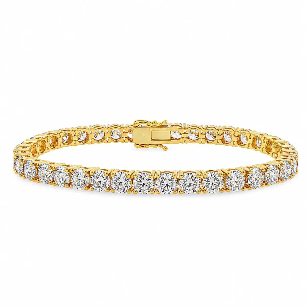 AHMED - MOON JEWELRY 1.25 Ct Each Lab Diamond Tennis Bracelet 71662 in Rose Gold / 7 Inches – Bracelet