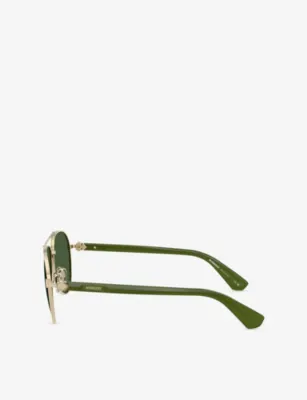 BURBERRY BE3167 Aviator-Frame Metal Sunglasses detail 3
