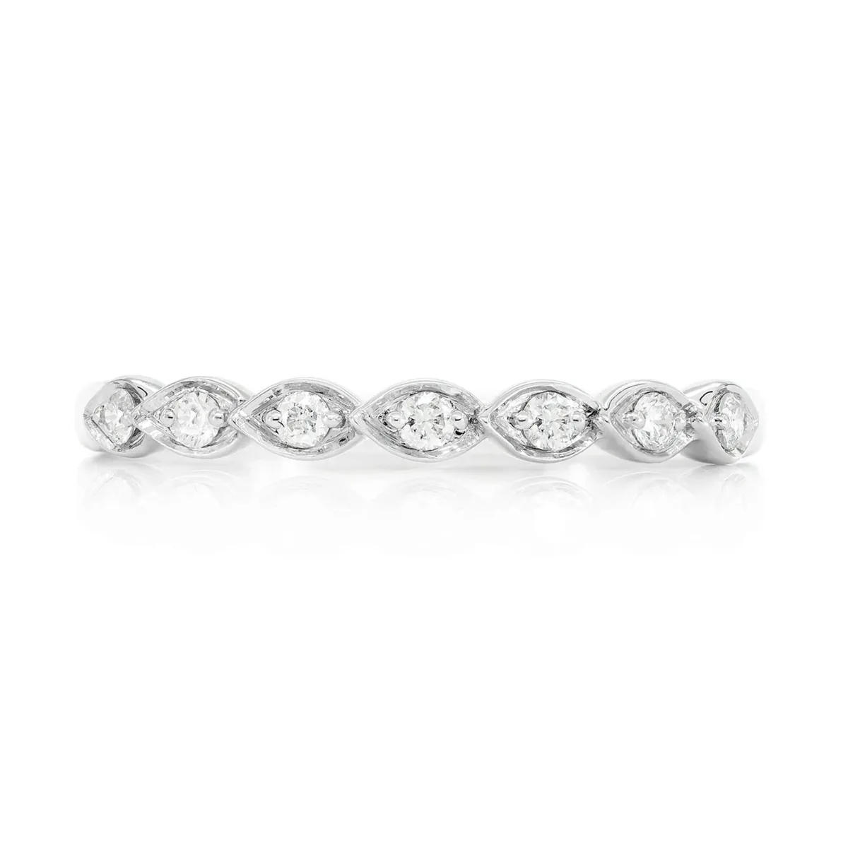 For Him Marquise Single Row Ring in White Gold / Lab Grown Diamond – Ring