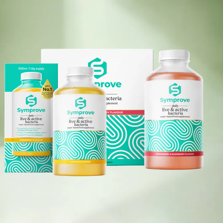 Symprove Live & Active Bacteria Drink 4 x Strawberry & Rasberry 500ml 1 x Pineapple 500ml Bundle