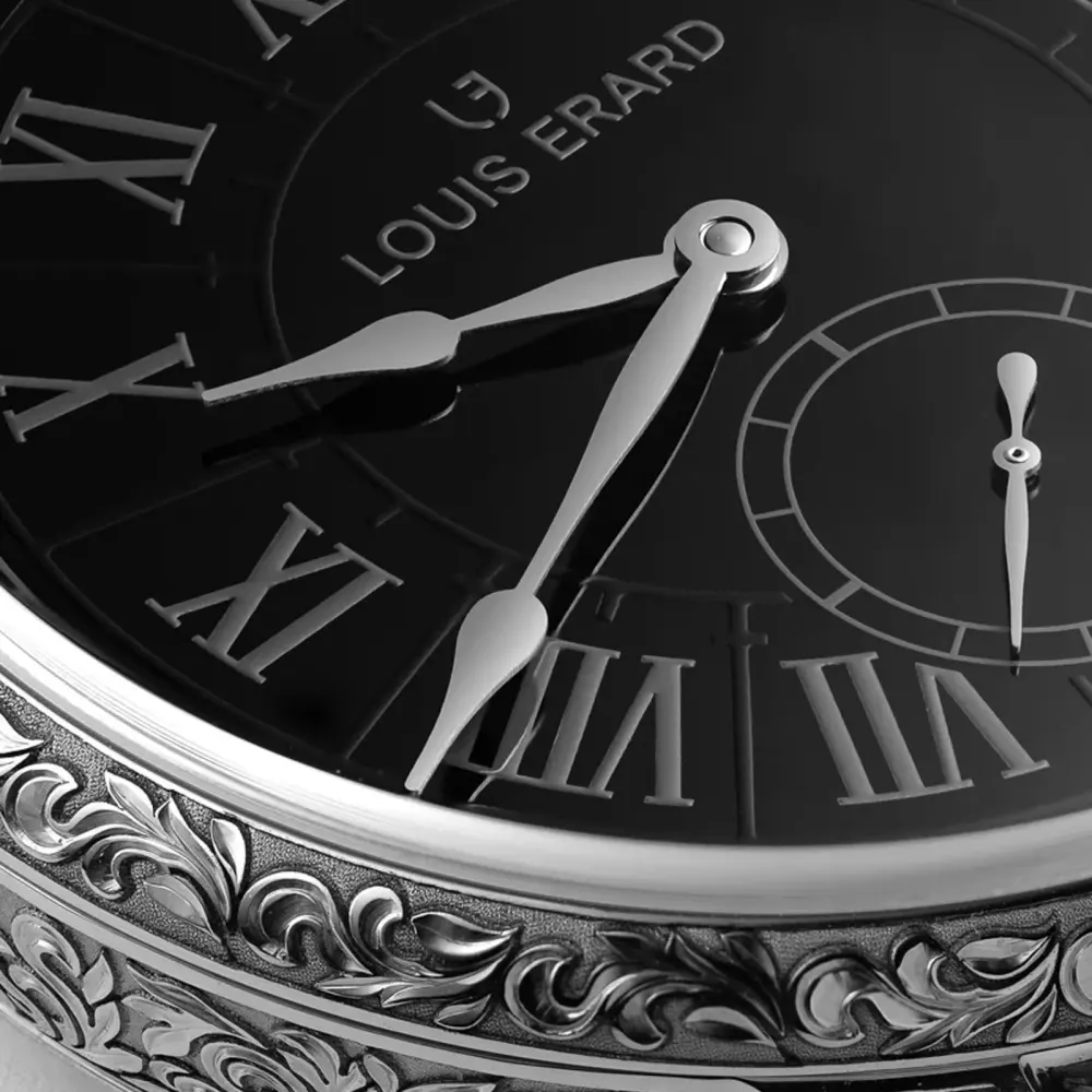 Louis Erard Gravee Main 42mm Mens Watch Black in Black, additional product view 3