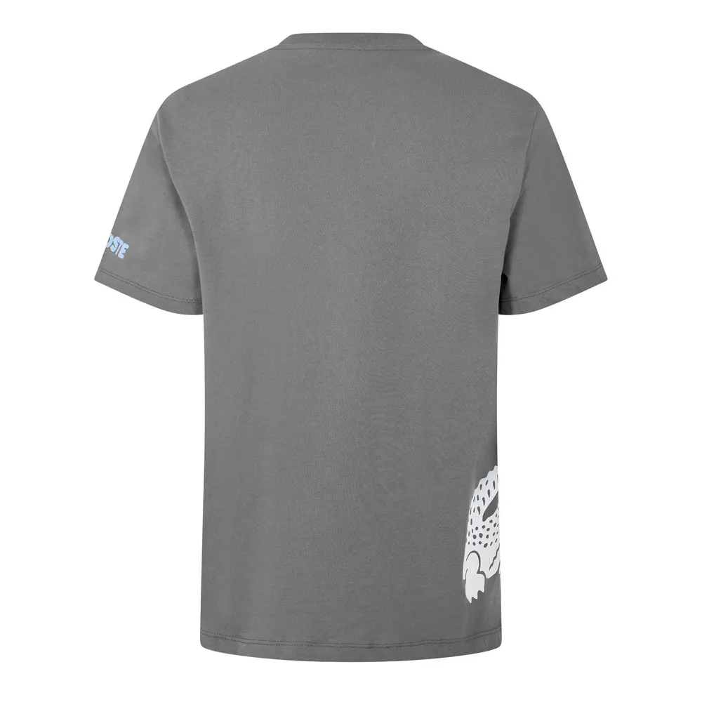 Lacoste Men's Printed Cotton Lounge Short Sleeve Pyjama Top detail 2