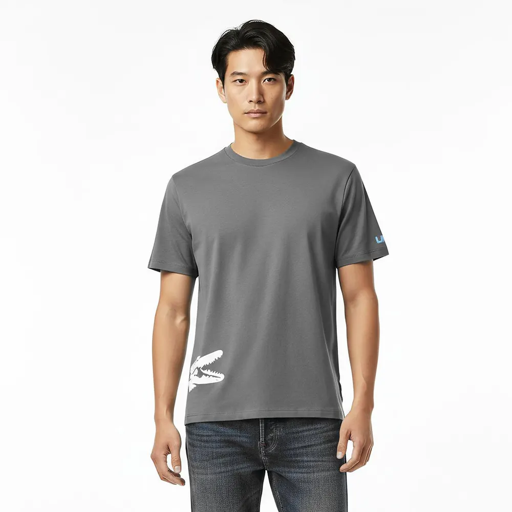 Lacoste Men's Printed Cotton Lounge Short Sleeve Pyjama Top detail 3