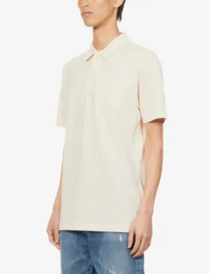 SUNSPEL Riviera regular-fit cotton-jersey polo shirt detail 3