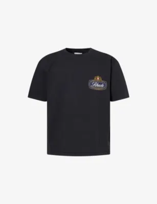 RHUDE Racing Crest Printed Cotton T-Shirt