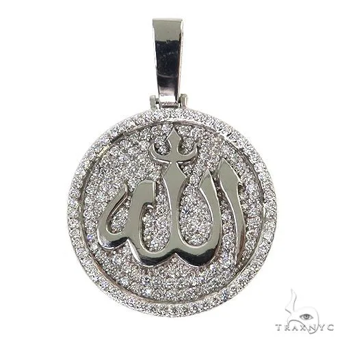 RINA - For Him CUSTOM Platinum Custom Diamond Allah Islam Pendant 67552 in Rose Gold – Pendant