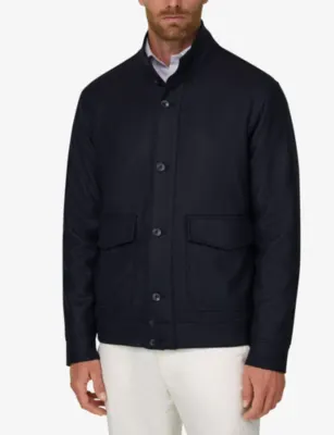 BOGGI MILANO Flap-Pocket Regular-Fit Wool Jacket detail 3