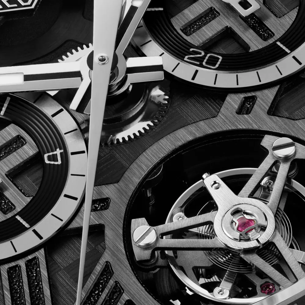 TAG Heuer Carrera Chronograph Tourbillon Extreme Sport 44mm Mens Watch Black detail 3
