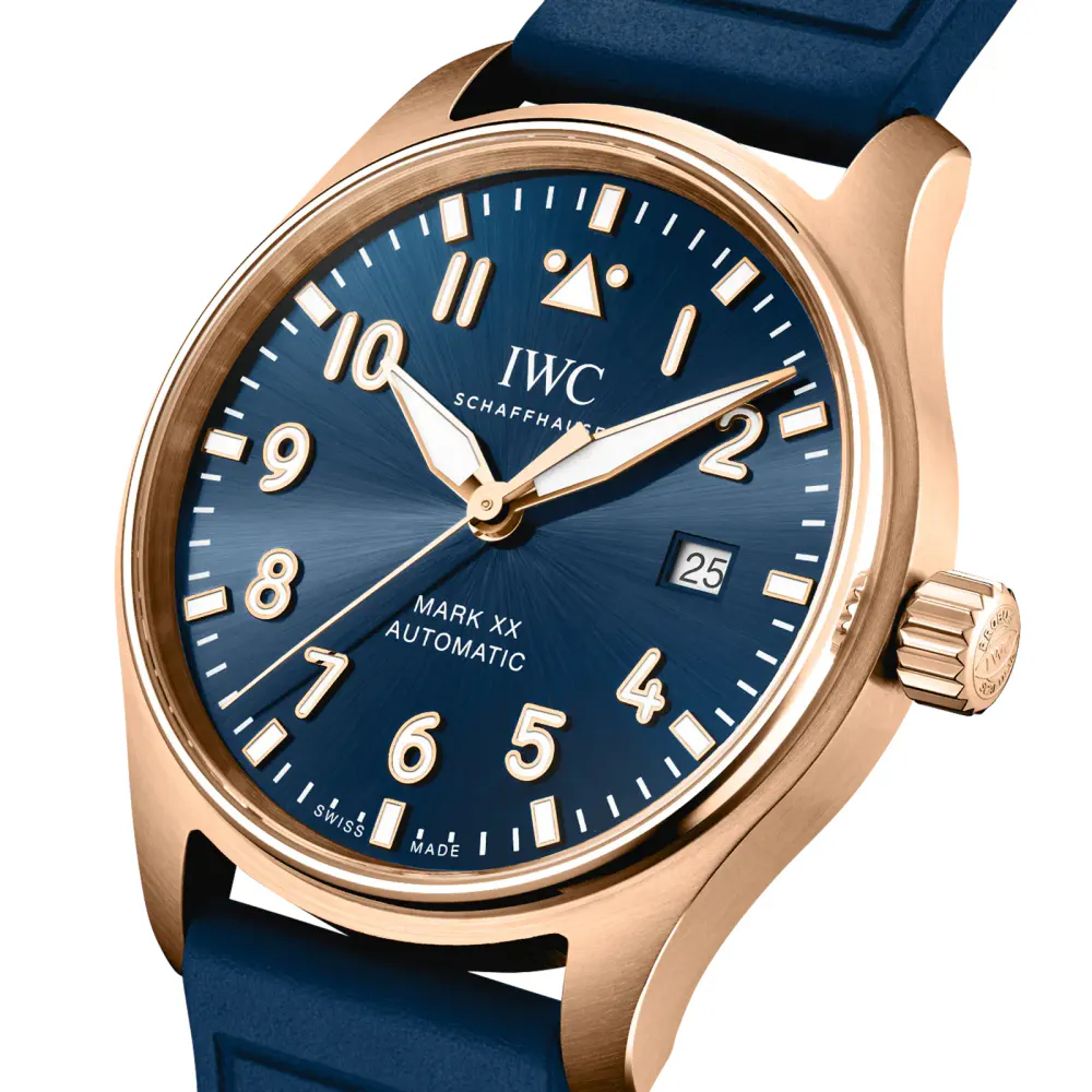 IWC Pilot Mark XX Le Petit Prince 40mm Mens Watch 18k Rose Gold detail 3