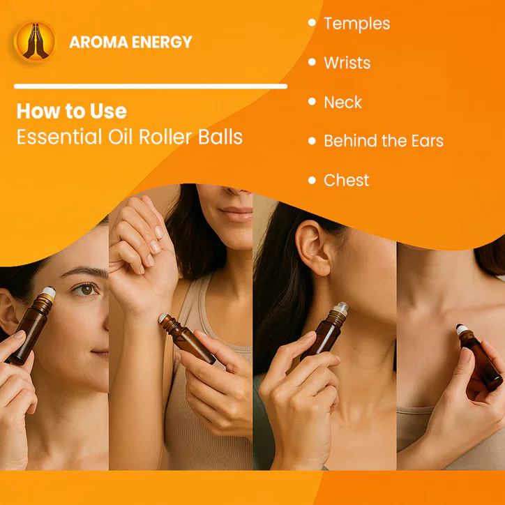 Aroma Energy Lavender - Roller Ball Pulse Point - Aromatherapy Roll On Essential Oil - 10ml detail 3