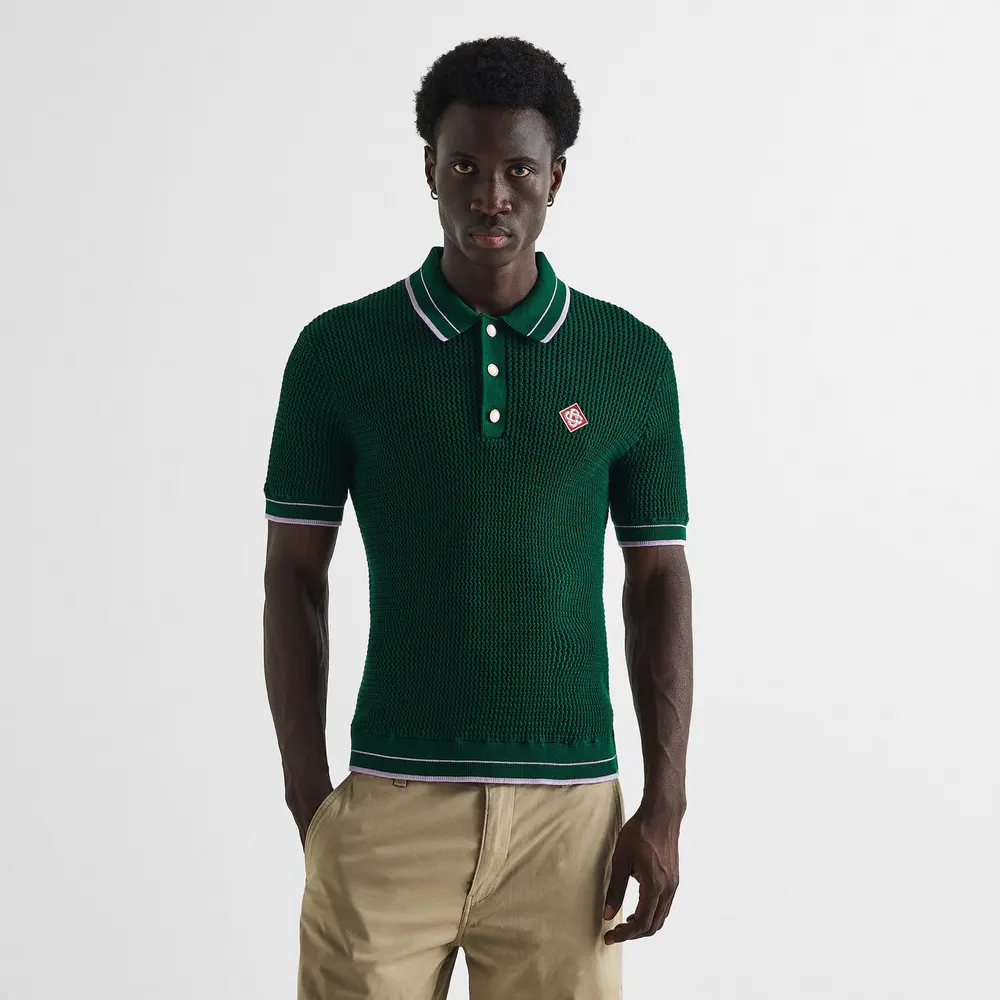 Casablanca Men's Short Sleeve Polo Shirt detail 3