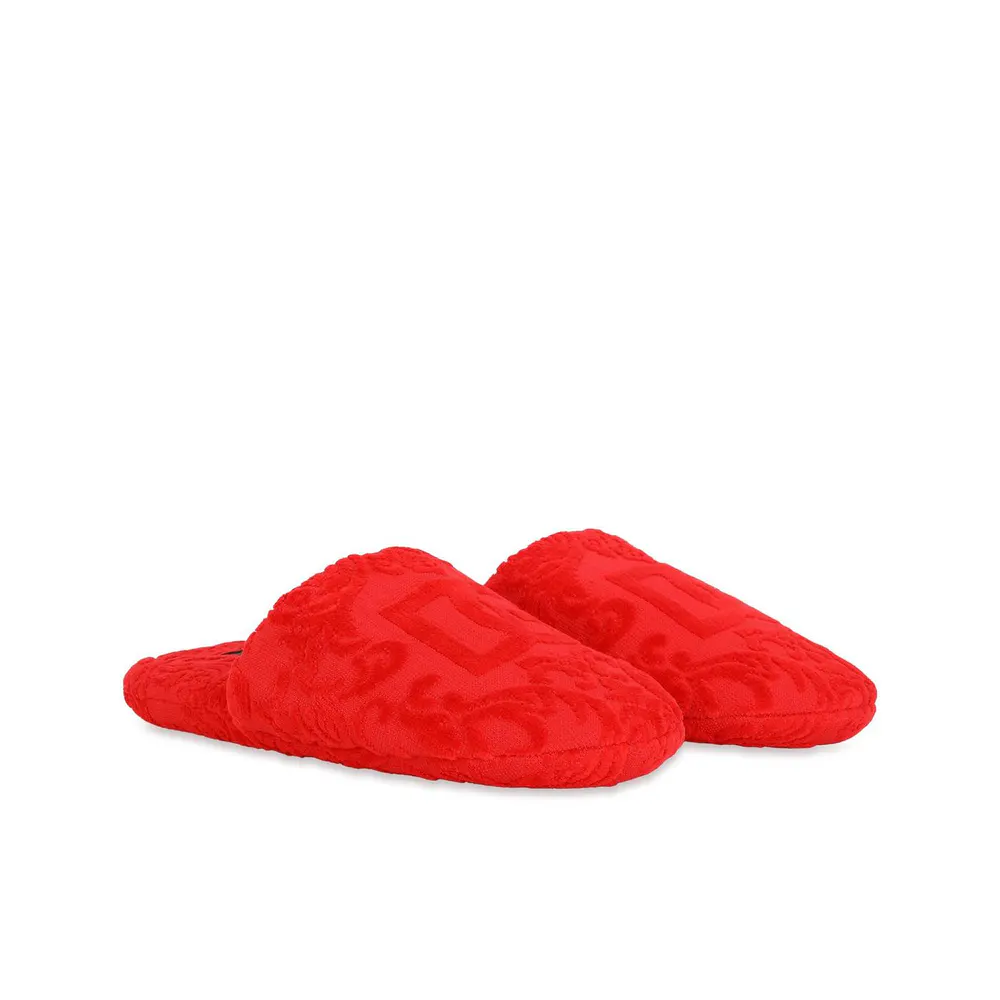 Dolce and Gabbana Casa Dolceandgabbanacasa Jaquard Slippers - Red detail 2