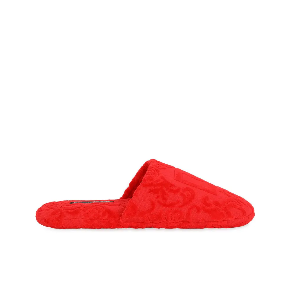 Dolce and Gabbana Casa Dolceandgabbanacasa Jaquard Slippers - Red