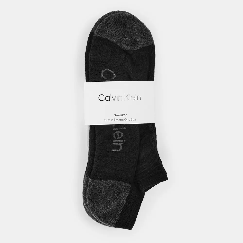 Calvin Klein CK Trainer Socks 3-Pack Mens in Black – Accessories