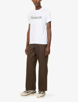 MONCLER Gabardine Straight-Leg Cotton Trousers detail 2