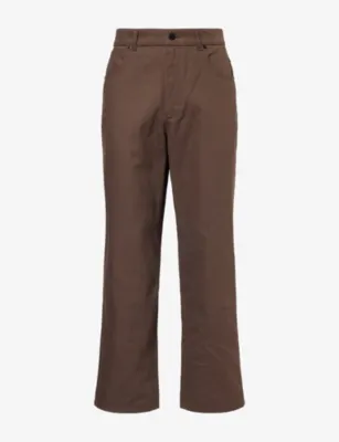 MONCLER Gabardine Straight-Leg Cotton Trousers