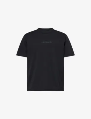 NIKE Dri-Fit Logo-Text Print Woven T-Shirt
